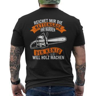 Reichet Mir Die Kettensaw Ihr Jester Chainsaw Lumberjack T-Shirt mit Rückendruck - Seseable