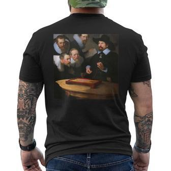 Rembrandt's The Anatomy Lesson Of Dr Tulp Operation Game Men's T-shirt Back Print - Monsterry UK