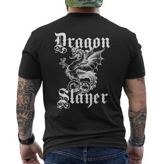 Renaissance Faire Dragon Slayer Men's T-shirt Back Print - Monsterry