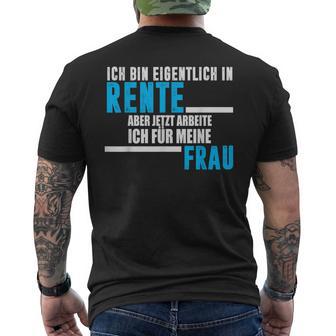 Rente For Man Saying Rentner Frau T-Shirt mit Rückendruck - Seseable