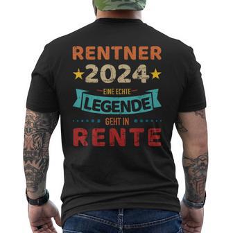 Rentner 2024 Legend Retirement For Grandpa T-Shirt mit Rückendruck - Geschenkecke