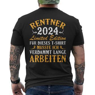 Rentner 2024 Retirement T-Shirt mit Rückendruck - Seseable
