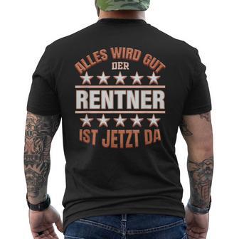 Rentner Abschied Rente Für Ruhestand Pensionierung Opa T-Shirt mit Rückendruck - Geschenkecke