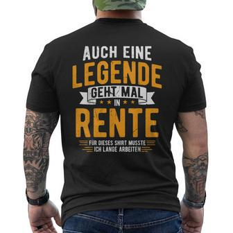 Rentner Auch Eine Legende Geht Mal In Rente 2024 T-Shirt mit Rückendruck - Seseable