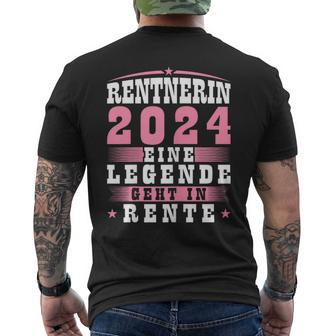 Rentnerin 2024 Eine Legende Geht In Rente T-Shirt mit Rückendruck - Seseable