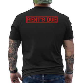 Rents Due New Year Rent Is Due Roommates Men's T-shirt Back Print - Monsterry AU