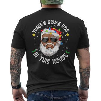 There's Some Hos In This House Christmas Santa Claus Mens Back Print T-shirt | Seseable UK