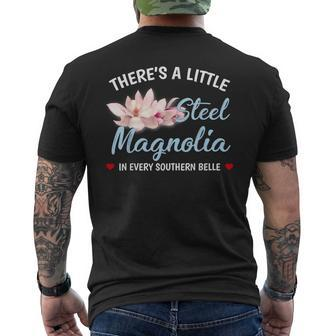 Theres A Little Sl Magnolia In Every Southern Belle Men's T-shirt Back Print - Monsterry