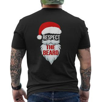 Respect The Beard Santa Claus Christmas Xmas Men Dad Mens Back Print T-shirt - Thegiftio UK