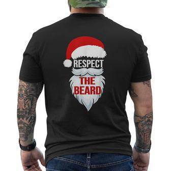 Respect The Beard Santa Claus Christmas Xmas Mens Back Print T-shirt - Seseable