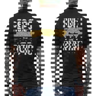 Respect The Potato Lover Vegetarian Tater Tot Fries Men's T-shirt Back Print - Thegiftio