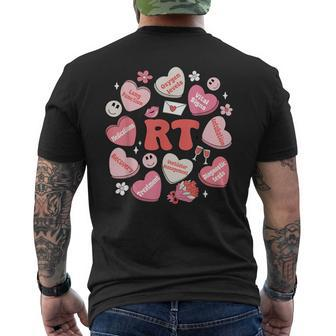 Respiratory Therapy Rt Valentine's Day Candy Heart Men's T-shirt Back Print | Mazezy AU