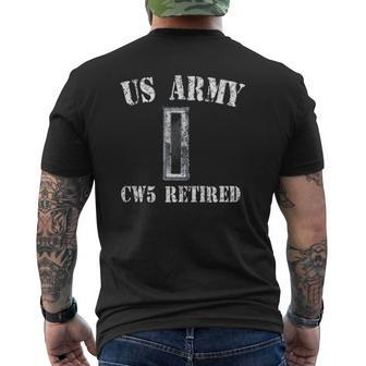 Retired Army Warrant Officer Cw5 Veteran Vintage Retiree Mens Back Print T-shirt | Mazezy