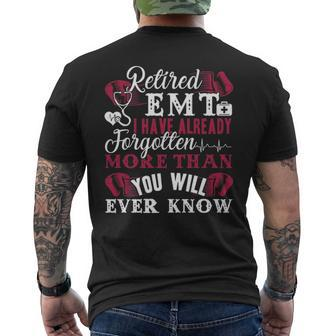 Retired Emt Men's T-shirt Back Print | Mazezy