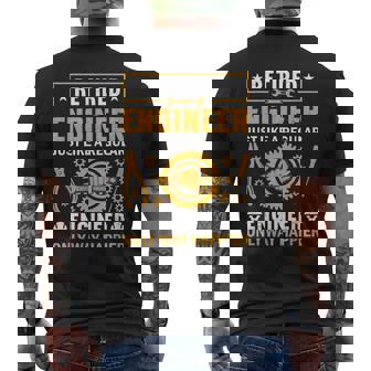 Retired Engineer Retro Vintage Retirement Mens Back Print T-shirt - Thegiftio