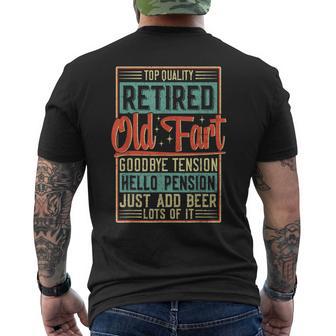 Retired Old Fart Retirement 2022 Vintage Old Man Men's T-shirt Back Print - Monsterry UK