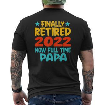 Retired Papa 2022 Grandpa Retirement Party Mens Back Print T-shirt | Mazezy DE
