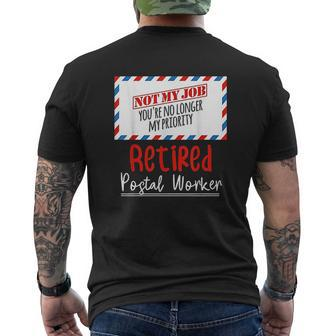 Retired Post Office Postal Mens Back Print T-shirt - Thegiftio UK