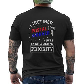 Retired Post Office Postal Worker Mens Back Print T-shirt - Thegiftio UK
