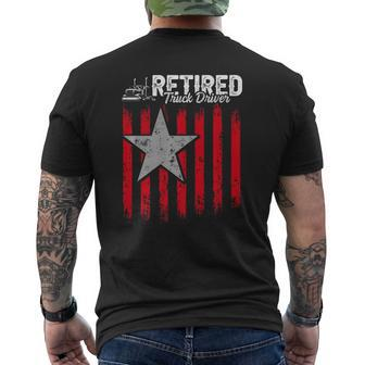 Retired Truck Driver Trucker Retirement Mens Back Print T-shirt | Mazezy
