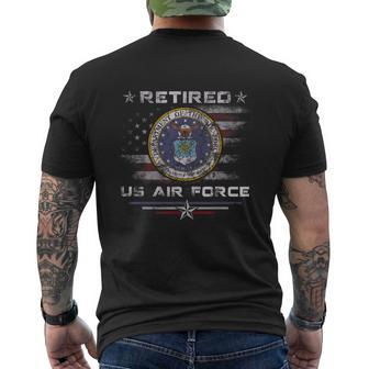 Retired Us Air Force Veteran Thanksgiving V2 Mens Back Print T-shirt - Thegiftio