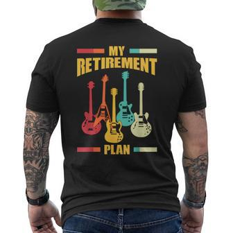 My Retirement Plan Electric Guitar Musical String Instrument Men's T-shirt Back Print - Monsterry DE