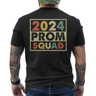 Retro 2024 Prom Squad 2023 Graduate Prom Class Of 2024 Men's T-shirt Back Print - Monsterry CA