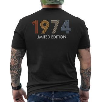 Retro 50 Years Vintage 1974 Limited Edition 50Th Birthday Men's T-shirt Back Print - Thegiftio UK