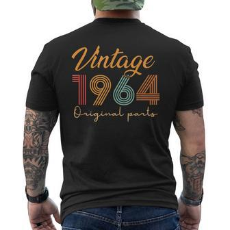 Retro 60Th Birthday Vintage 1964 Original Part 60 Year Old Men's T-shirt Back Print - Monsterry AU