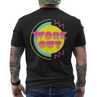 Retro 80S Workout T Vintage 1980S Costume Gym Clothing Men's T-shirt Back Print - Monsterry