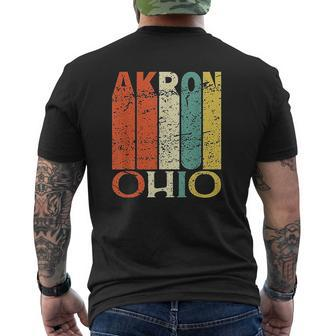 Retro Akron Residents State Ohio Mens Back Print T-shirt - Thegiftio UK