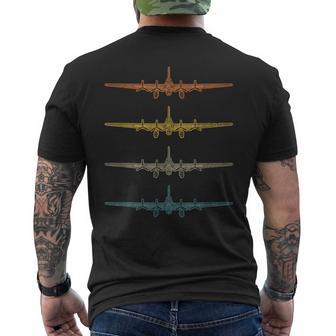 Retro B17 Flying Fortress Schematic Vintage Ww2 Bomber B-17 Men's T-shirt Back Print - Monsterry UK