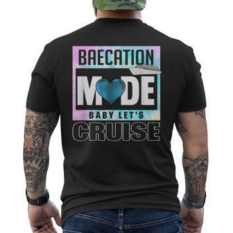 Retro Baecation Mode Baby Let's Cruise Love Vacation Couples Men's T-shirt Back Print - Monsterry CA