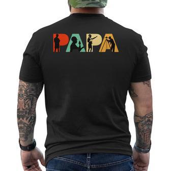 Retro-Bauingenieur Papa Stolzer Bauingenieur Papa T-Shirt mit Rückendruck - Geschenkecke