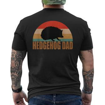 Retro Best Hedgehog Dad Vintage Father Hedgehog Lover Men's T-shirt Back Print - Monsterry AU