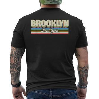 Retro Brooklyn New York City Nyc Vintage Ny Men's T-shirt Back Print - Monsterry AU