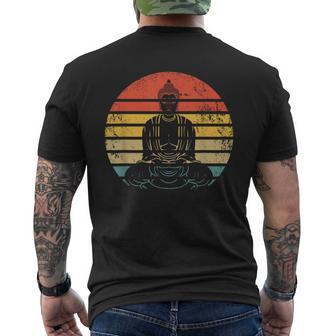 Retro Buddha Zen Vintage Buddhism Buddhist Men's T-shirt Back Print - Monsterry CA