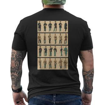 Retro Civil War Uniform Vintage Military History Dress Guide Men's T-shirt Back Print - Monsterry UK