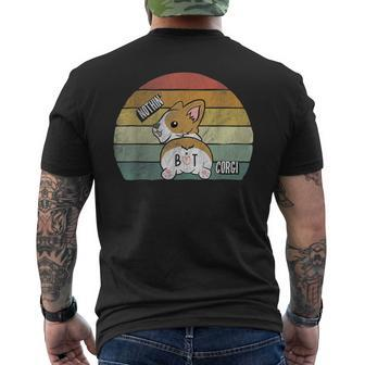 Retro Corgi Butt Nothing But Corgi Dog Lover Vintage Men's T-shirt Back Print - Monsterry CA