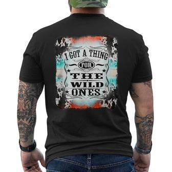 Retro Cowgirl I Got A Thing For The Wild Ones Men's T-shirt Back Print - Monsterry CA