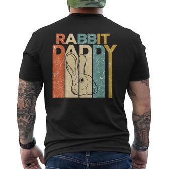 Retro Daddy Rabbit Bunny For Men- Father's Day Men's T-shirt Back Print - Monsterry AU