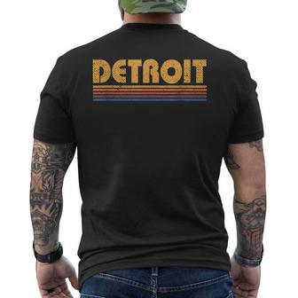 Retro Detroit Michigan Vintage T-Shirt mit Rückendruck - Seseable