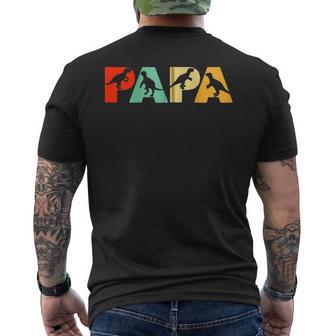 Retro Dinosaurier Papa Lustiger Papa Dinosaurierater Kapuzenjacke T-Shirt mit Rückendruck - Geschenkecke