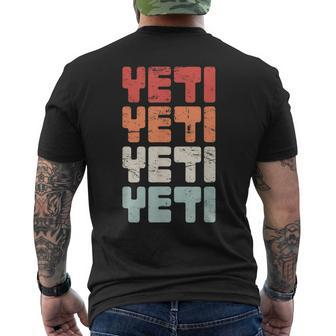 Retro Distressed Yeti Bigfoot Vintage Men's T-shirt Back Print - Monsterry DE