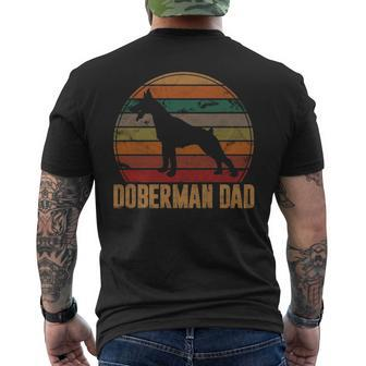 Retro Doberman Dad Dog Owner Pet Pinschers Dobie Father Men's T-shirt Back Print | Mazezy