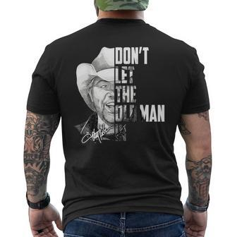 Retro Don't Let The Old Man In Vintage Men's T-shirt Back Print | Mazezy