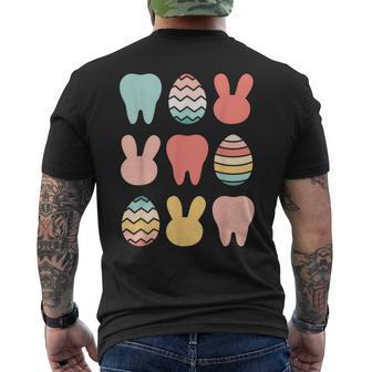 Retro Easter Dentist Dental Assistant Oral Hygienist Tooth Men's T-shirt Back Print - Monsterry