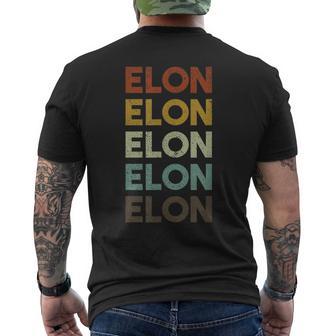 Retro Elon North Carolina Men's T-shirt Back Print - Monsterry UK