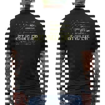 Retro Fathers Day Best Uncle Ever Camo American Flag Men's T-shirt Back Print - Thegiftio