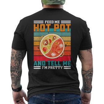 Retro Feed Me Hot Pot Dicho Divertido Hot Pot Camiseta Hombre Estampado Espalda - Regaloses
